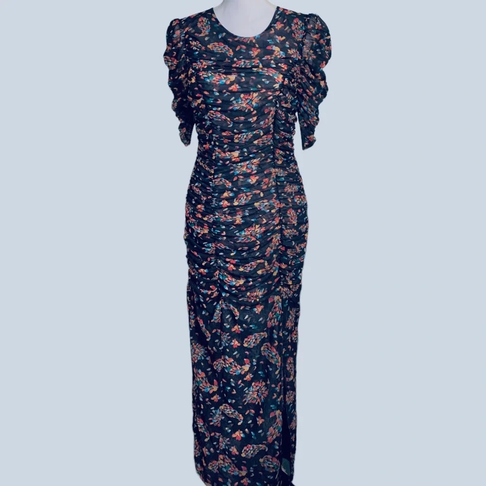 FREE PEOPLE BRIELLA FLORAL MIDI DRESS